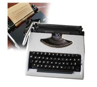 Machine à écrire Manuelle Portable Traditionnelle, Vintage, Ruban Rouge Noir, Aucune Alimentation requise, for Notes, écriture, écrivains littéraires,(White)