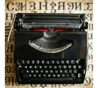 Machine à écrire Manuelle Portable Vintage Machine à écrire Classique à l'ancienne Machine à écrire Manuelle rétro pour l'écriture créative de Lettres(Black)