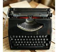 Machine à écrire Manuelle Portable Vintage Machine à écrire Classique à l'ancienne pour Lettres et Notes Décoration mécanique rétro(Black)