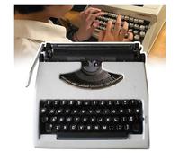 Machine à écrire Manuelle portative Traditionnelle, Machine à écrire Manuelle Classique, sans Alimentation, Peut être utilisée for la décoration de la Maison, du café-Bar, de la Cave à vin,(White)