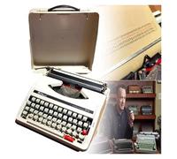 Machine à écrire Manuelle portative Traditionnelle-Vintage Classique rétro Ancien for Les écrivains Traitement de Texte Classique avec Double Bobine