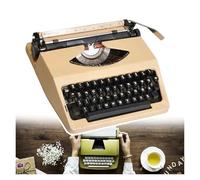 Machine à écrire Manuelle portative, Vintage Classique rétro Ancien for Les écrivains, sans Alimentation électrique, Peut être utilisée for la décoration de la Maison, du café et du Bar(Milkteacolor)