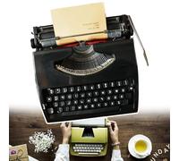Machine à écrire Manuelle portative, Vintage Classique rétro Ancien for Les écrivains, sans Alimentation électrique, Peut être utilisée for la décoration de la Maison, du café et du Bar(Black)