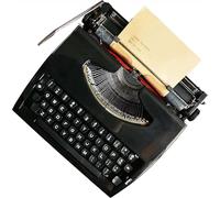 Machine à écrire Manuelle Rétro à L’Ancienne, Machines à écrire pour écrivains pour La Maison/Bureau/Salle D’étude Bureau Machine à écrire Mécanique Vintage Portable, Black