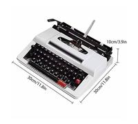 Machine à écrire Manuelle rétro, Machine à écrire Vintage à Usage Normal, adaptée for écrire des Romans dans Les Profondeurs de la Jungle, Disponible en Deux Couleurs(White,Whitekeyboard)