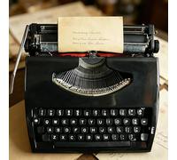 Machine à écrire Manuelle rétro Portable Machine à écrire mécanique Vintage Classique pour l'écriture créative de Lettres(Black)