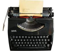 Machine à écrire manuelle vintage 1980 - Machine à écrire mécanique portable classique pour un usage normal, cadeau d'écriture rétro nostalgique, machine à écrire de bureau anglais à l'ancienne