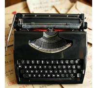 Machine à écrire Manuelle Vintage Classique Machine à écrire mécanique à l'ancienne pour Lettres et Notes Décoration pour la Maison Le Bureau ou la Chambre(Black)