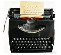Machine à écrire Manuelle Vintage Classique Machine à écrire Portable à l'ancienne Décoration rétro pour Bureau et Maison pour Taper des Lettres(Black)