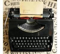 Machine à écrire Manuelle Vintage Machine à écrire mécanique Portable à l'ancienne Décoration de Bureau rétro Classique pour écrire des Lettres et des Notes(Black)
