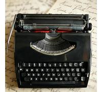 Machine à écrire Manuelle Vintage Machine à écrire Portable Classique pour écrire des Lettres et des Notes Décoration de Bureau pour la Maison ou Le Bureau(Black)