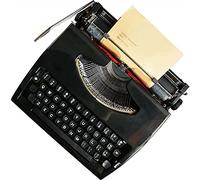 Machine à écrire manuelle vintage - Machine à écrire portable en tôle pour une écriture claire, ruban encreur inclus | Machine à écrire mécanique rétro avec étui de transport pour lettres et écritur