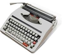 Machine à écrire manuelle vintage portable avec étui, machine rétro classique pour une écriture claire | Boutons flexibles | Machine à écrire traditionnelle vintage