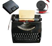 Machine à écrire mécanique Anglaise Traditionnelle à l'ancienne avec Ruban d'encre, Machine d'écriture Portable pour Une écriture Claire, Machine à écrire mécanique rétro