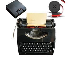 Machine à écrire mécanique Anglaise Traditionnelle à l'ancienne avec Ruban d'encre, Machine d'écriture Portable pour Une écriture Claire, Machine à écrire mécanique rétro