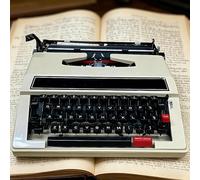 Machine à écrire mécanique Portable Machine à écrire Traditionnelle Vintage pour la Prise de Notes l'écriture créative et la Tenue d'un Journal Intime(White)