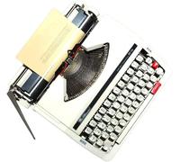 Machine à écrire mécanique portable, traitement de texte rétro classique pour notes, lettres et écriture créative - Style vintage Beige