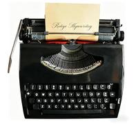 Machine à écrire rétro Machine à écrire Manuelle Vintage Classique pour Taper des Lettres et des Notes(Black)
