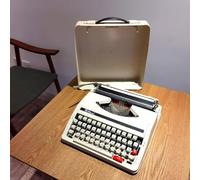 Machine à écrire rétro, machine à écrire mécanique anglaise, machine à écrire manuelle traditionnelle portable, finition vintage, machine à écrire antique pour notes ou lettres ou écriture créative