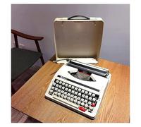 Machine à écrire Vintage créative, Machine à écrire mécanique rétro Portable, Machine à écrire Manuelle à l’Ancienne Incluse Ruban Rouge Noir à Double Bobine,(Black)