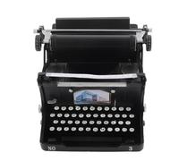 Machine à écrire Vintage en Fer Noir 31x22x12cm modèle rétro Portable décoration Bureau Salon, Finition patinée Artisanale pour Style Industriel et Photographe