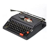 Machine à écrire vintage - Machine à écrire manuelle rétro en rouge-noir clavier créatif mécanique anglais machine à écrire écriture libre inspiration vintage fonctionnelle décoration d'intérieur