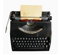 Machine à Écrire Vintage Manuelle Portable, Machine à Écrire Traditionnelle Rétro en Métal, Parfaite pour Lettres, Notes et Décoration de Bureau(A)