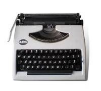 Machine à Écrire Vintage Manuelle Portable, Machine à Écrire Traditionnelle Rétro en Métal, Parfaite pour Lettres, Notes et Décoration de Bureau(B)