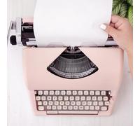 Machine à écrire Vintage Rose, Portable, Manuelle et mécanique, Un Objet Classique et rétro idéal pour Les écrivains, Les étudiants, Les journalistes