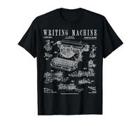 Machine à écrire Vintage Writer Brevet T-Shirt Graphique avec Valeur