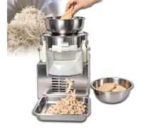 Machine à effilocher le poulet, épaisseur réglable, usage professionnel | Obtenez des filaments fins ou épais pour tacos, wraps et salades. Moteur de 500 W et couvercle de sortie transparent.
