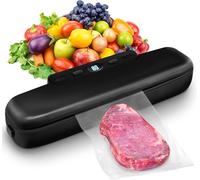 Machine À Emballer Sous Vide Automatique Pour Aliments, Scellage Sous Vide One Touch Pour La Conservation Des Aliments Secs Et Humides, Machine À Emballer Sous Vide Compacte (Noir)