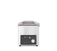 HENDI Machine Sous Vide à Cloche, Barre de Soudure 350mm, Pompe à Huile 333 l/min, Couvercle Transparent ABS, 230V/750W, 450x555x(H)480mm, Acier Inoxydable