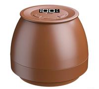 Machine à emballer sous vide électrique automatique pour bocaux sans fil - Appareil de conservation des aliments rechargeable avec écran LCD - Modes secs et humides - 16,2 cm (marron)