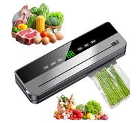 Machine a Emballer Sous Vide, Machine Sous Vide, Appareil Sous Vide Alimentaire, avec 10 Sacs Sous Vide, Affichage Numérique LED Visible, pour Aliments Secs Et Humides