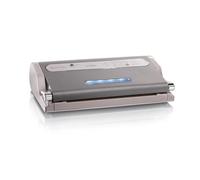 Magic Vac, Maxima 2, Machine Sous Vide Alimentaire Multifonction pour Sachets Sous Vide, Soudure Professionnelle, Cuisson, Marinade, Kit Sous Vide Aliments, Brevetée, Fabriquée en Italie, Argent-Noir