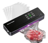 Machine à emballer sous vide pour aliments, stérilisation ultraviolette, professionnelle, température réglable, avec 30 sacs sous vide, 6 modes de mise sous vide, amovible pour le nettoyage
