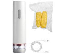 Machine à emballer sous vide - Rechargeable - Réutilisable - Portable - Pour le stockage des aliments - Pour pique-nique, voyage, cuisine, camping, garde-manger, viande, légumes, poissons, fruits