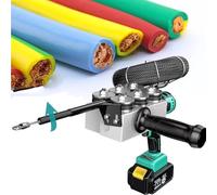Machine à enfiler les câbles électriques pour câblage en conduit encastré | Vitesse de 40 m/min, compatible avec les conduits à angle droit, les fentes murales et les gaines de sol pour le tirage de