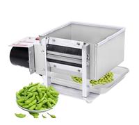 Machine à éplucher automatique de pois, coquillage de haricots commerciaux en acier inoxydable, sortie 15-25 kg/h, 120 tr/min, outil électrique d'épluchage de soja pour cuisine et restaurant