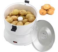 Machine à éplucher Les Pommes de Terre électrique, éplucheuse Automatique rotative de légumes de 1 kg avec récipient, Machine à éplucher Les Pommes de Terre à Une Touche pour Pommes de Terre