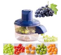 Machine à éplucher les raisins, éplucheuse d'ail, fruits et raisins en acier inoxydable adaptée pour l'extérieur et la cuisine, fonctionnement à une seule touche, conçue pour plus de commodité (bleu)