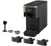 Machine à espresso capsules SENCOR SCC 1000BK 3 en 1 Noir, pompe 20 bars, chauffe 45 s, compatible Nespresso Original, Dolce Gusto, E.S.E et café moulu