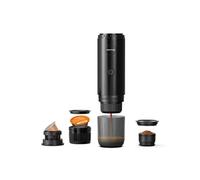 Prixton Machine à Espresso Portable Roma, Compatible avec Café Moulu et Capsules, 19 Bars de Pression, Puissance de 80 W, Réservoir de 80 ml, Arrêt Automatique de Sécurité, Adaptateurs Inclus (Noir)