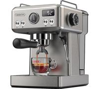 Machine à espresso, pression de 19 bars, fonctions programmables, couleur acier
