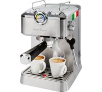 Machine à espresso Profi Cook® | Pompe à espresso italienne jusqu'à 20 bars | 2 porte-filtres en aluminium moulé sous pression | Buse vapeur pivotante en acier inoxydable | PC-ES-KA 1267