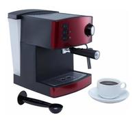 Machine à espresso rétro - ADLER - Rouge - 15 bar - Café moulu - Piston