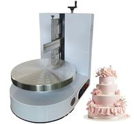Machine à étaler la crème à gâteaux, épandeur de crème à gâteau d'anniversaire Semi-Automatique, AfFaible Bruit, Pour Gâteaux de 4 à 12", Grattoir à crème à gâteau électrique réglable White-220V