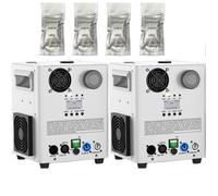 Machine à Etincelle Froide JAJALUYA 1000W Feu D'Artifice Froid DMX avec Écran LCD 2PCS Machine à Fumée avec 4PCS Carburant