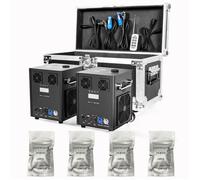 Machine à Etincelle Froide - JAJALUYA 1300W Pack De 2 Machine à Fumée Avec Flight Case et 4pcs200g Poudre de Titane